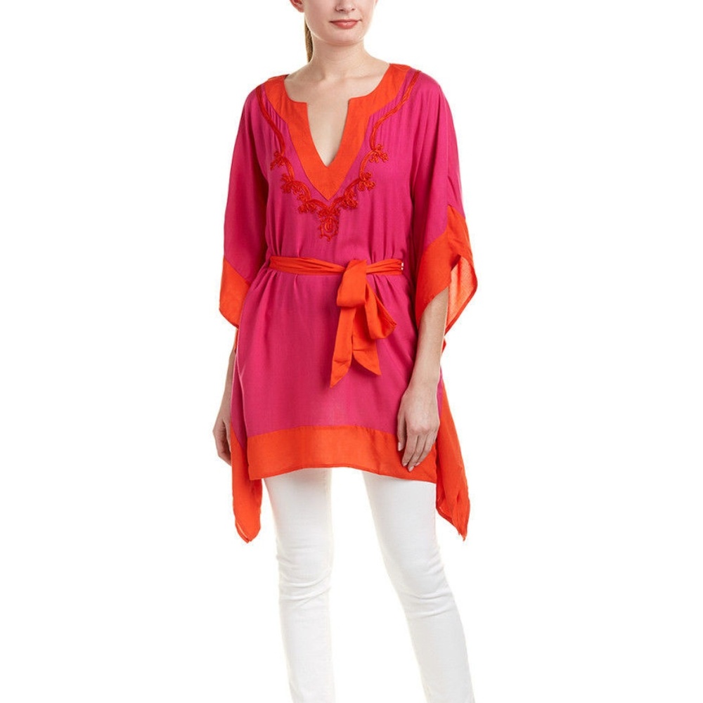 SOUTHERN FROCK Fuschia Belted Kaftan Tunic